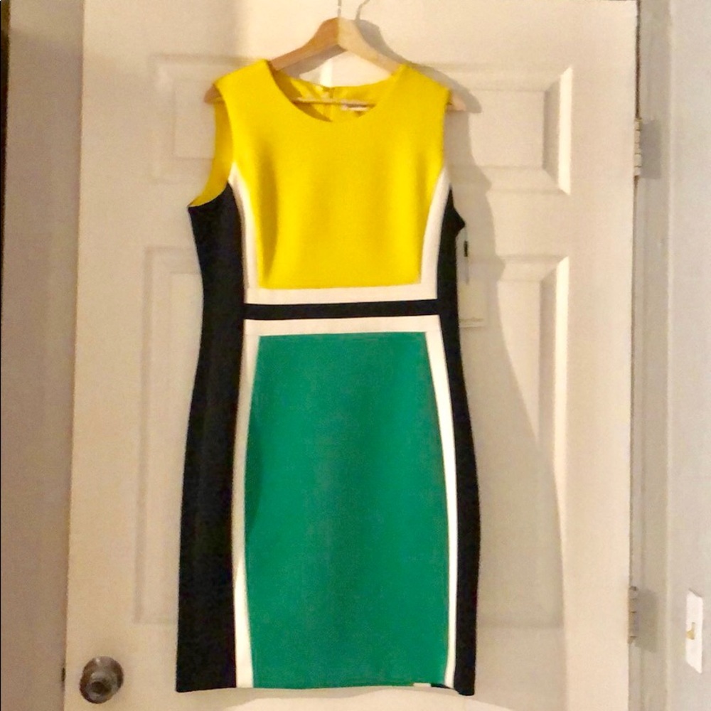 SALE!!! Calvin Klein Colorblock Scuba Dress